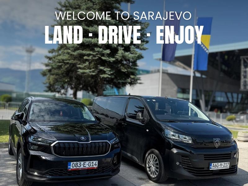 Rental car for the drive from Sarajevo Airport to the city centre