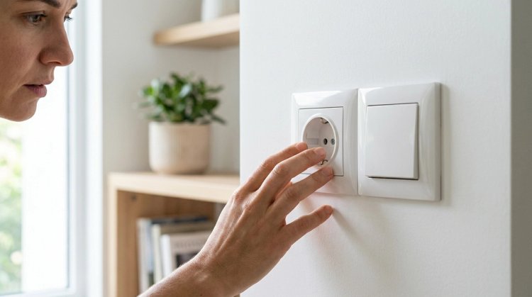 Checking a residential electrical outlet and light switch