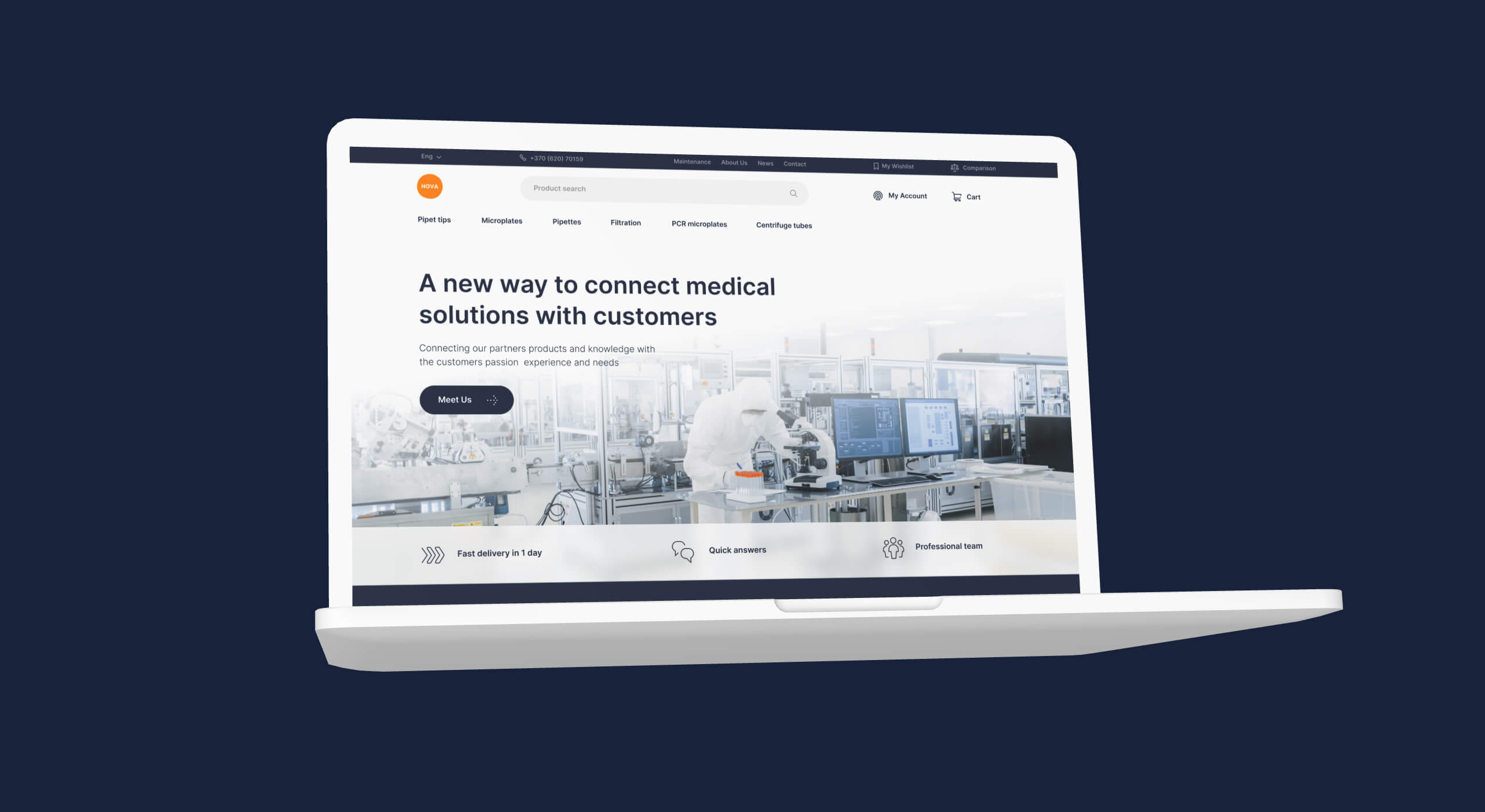 Nova Bio B2B Marketplace UX/UI design project preview