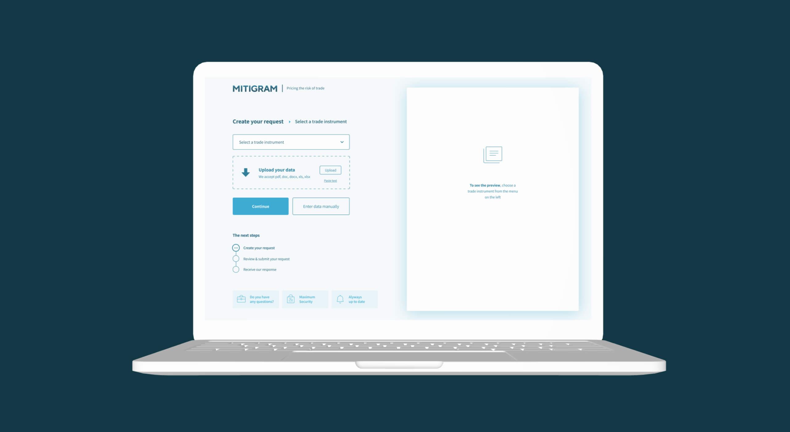 Mitigram’s Banking Webapp project preview