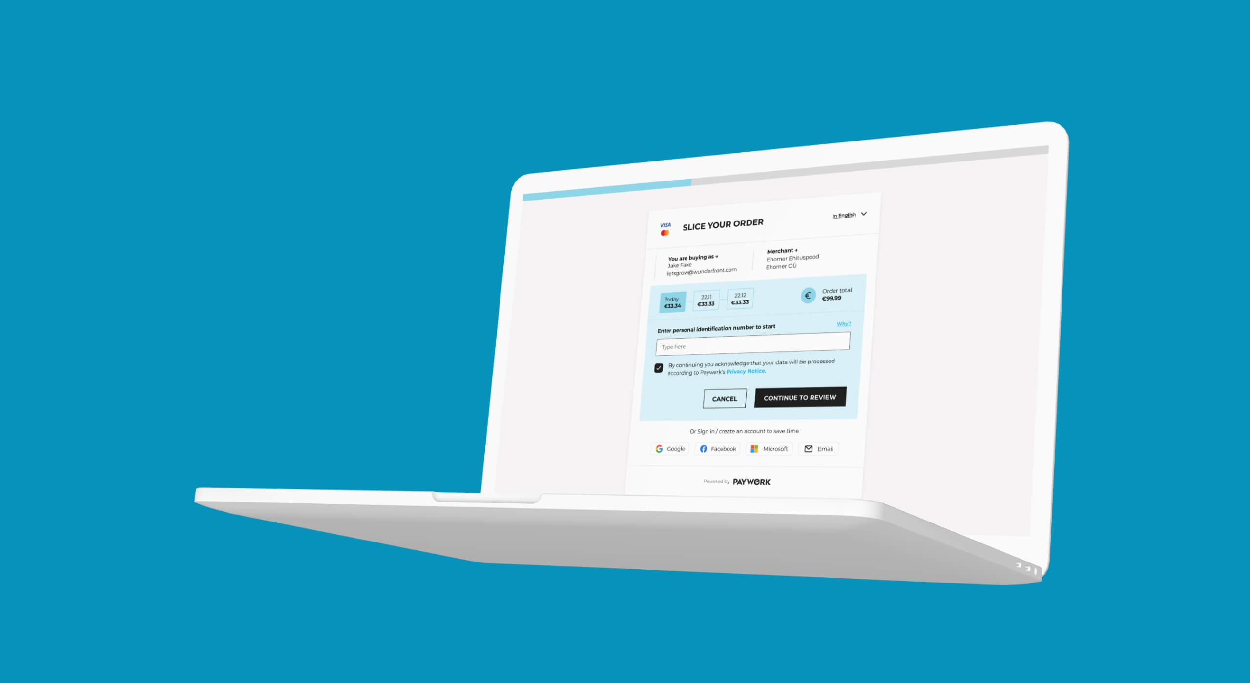 Paywerk Financial Web Application Design project preview