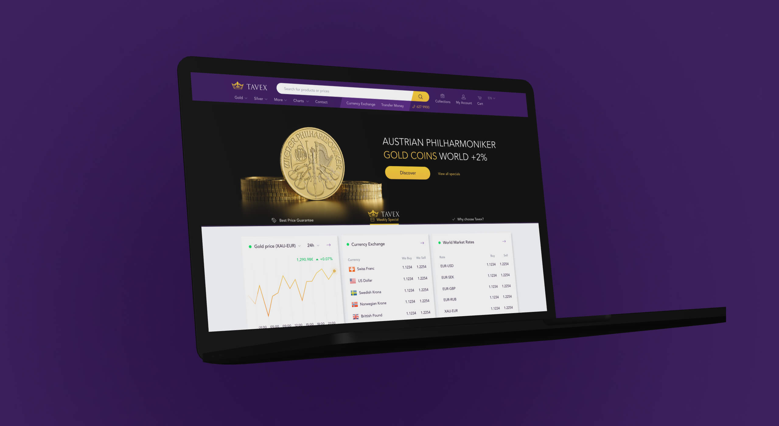 Tavex Group eCommerce platform UX/UI redesign project preview
