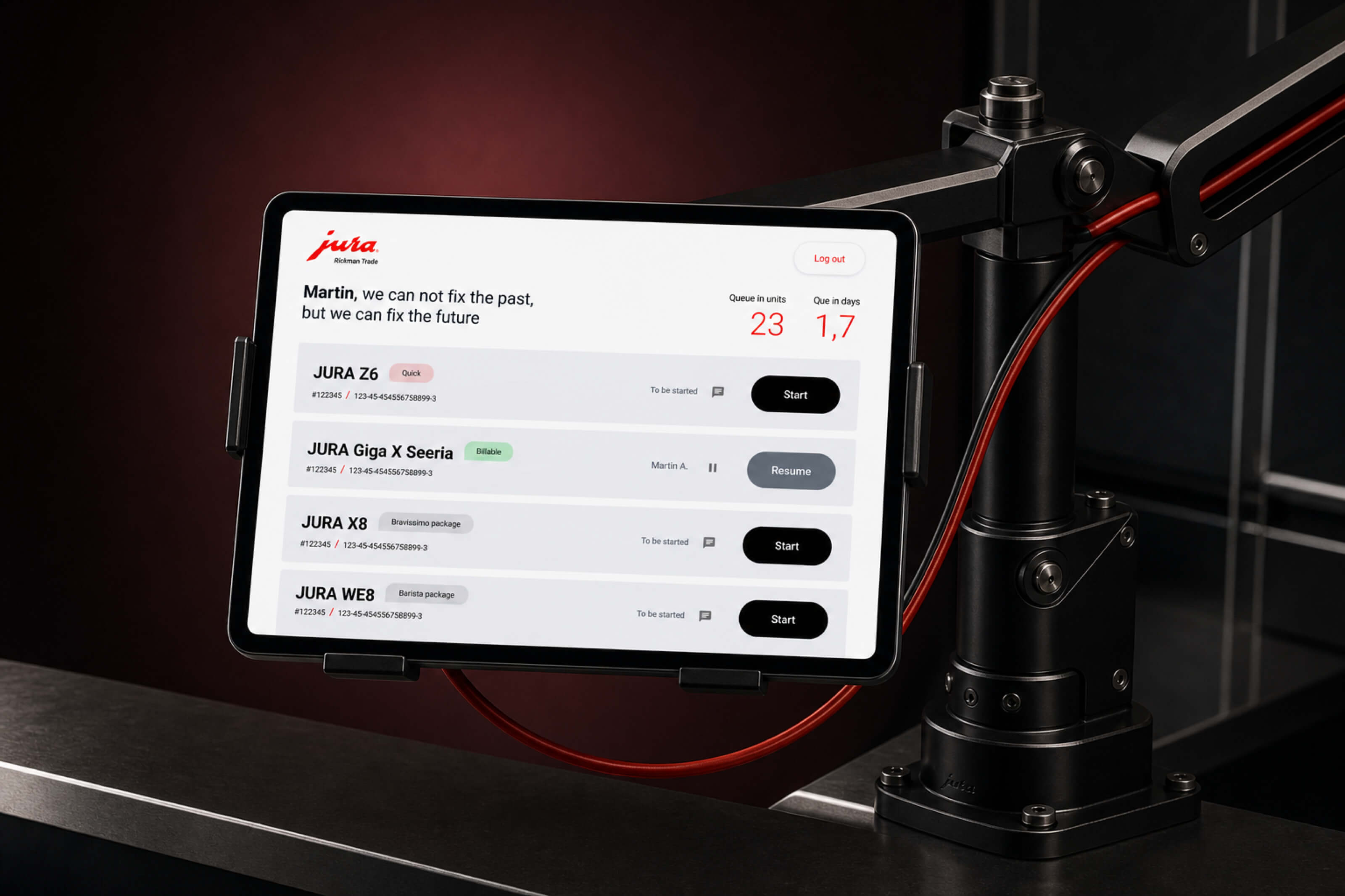 Jura Service Business App project preview