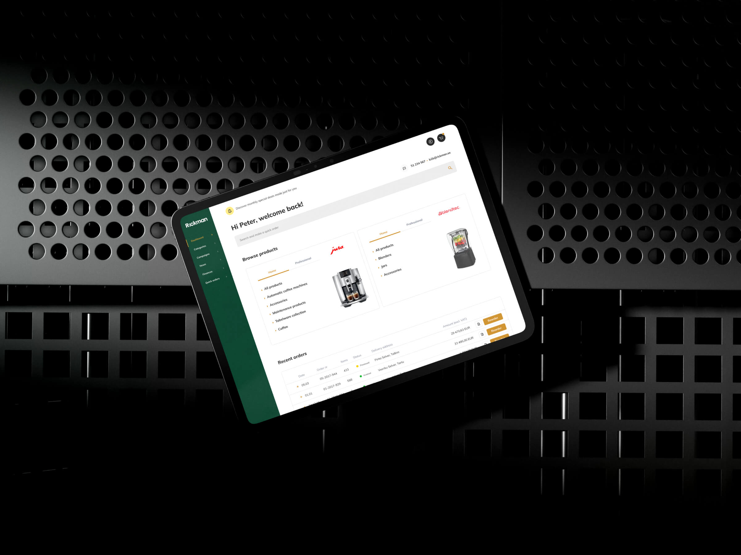 Rickman B2B Portal project preview