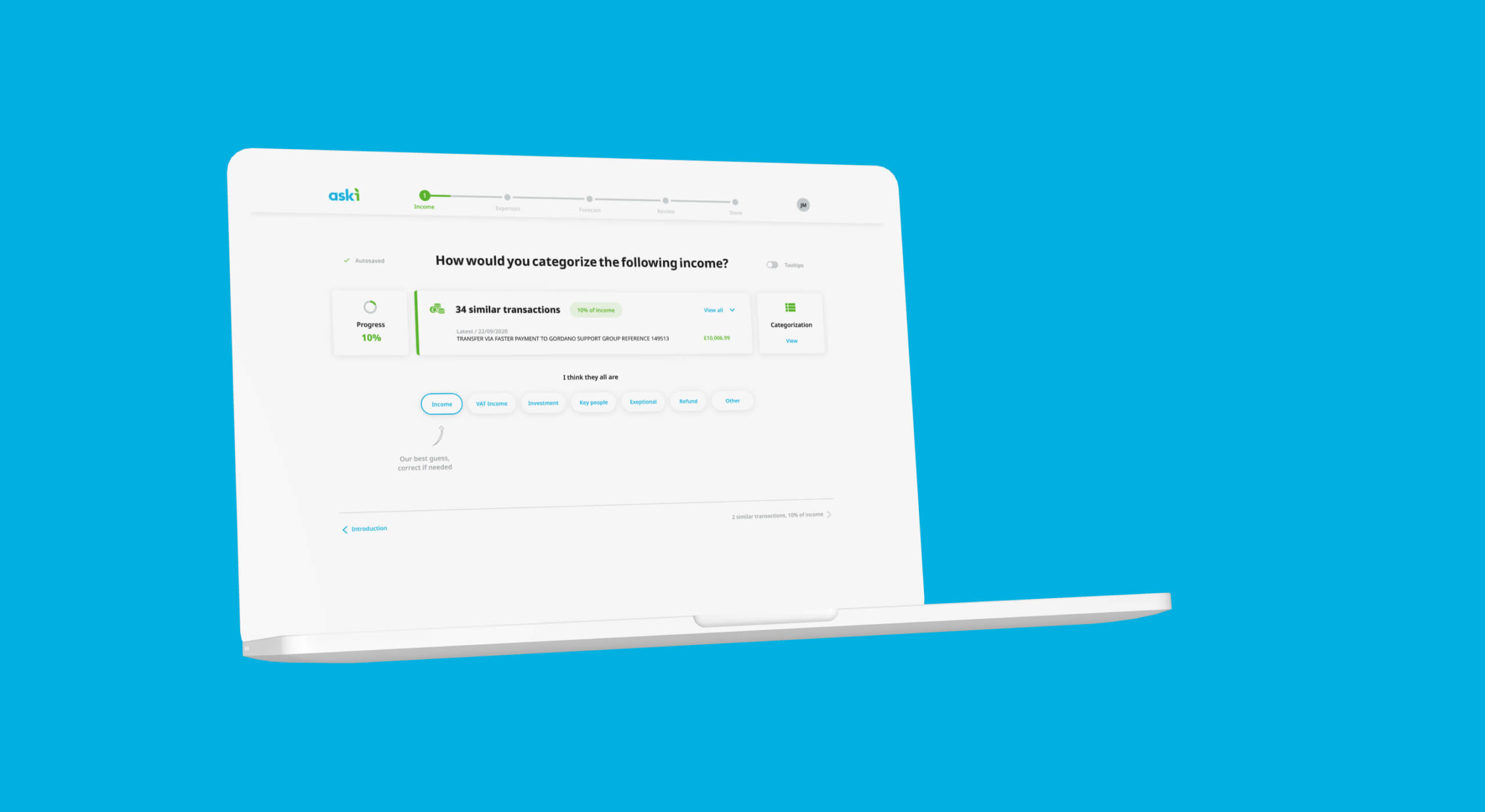 Aski Financial Web Application Design project preview