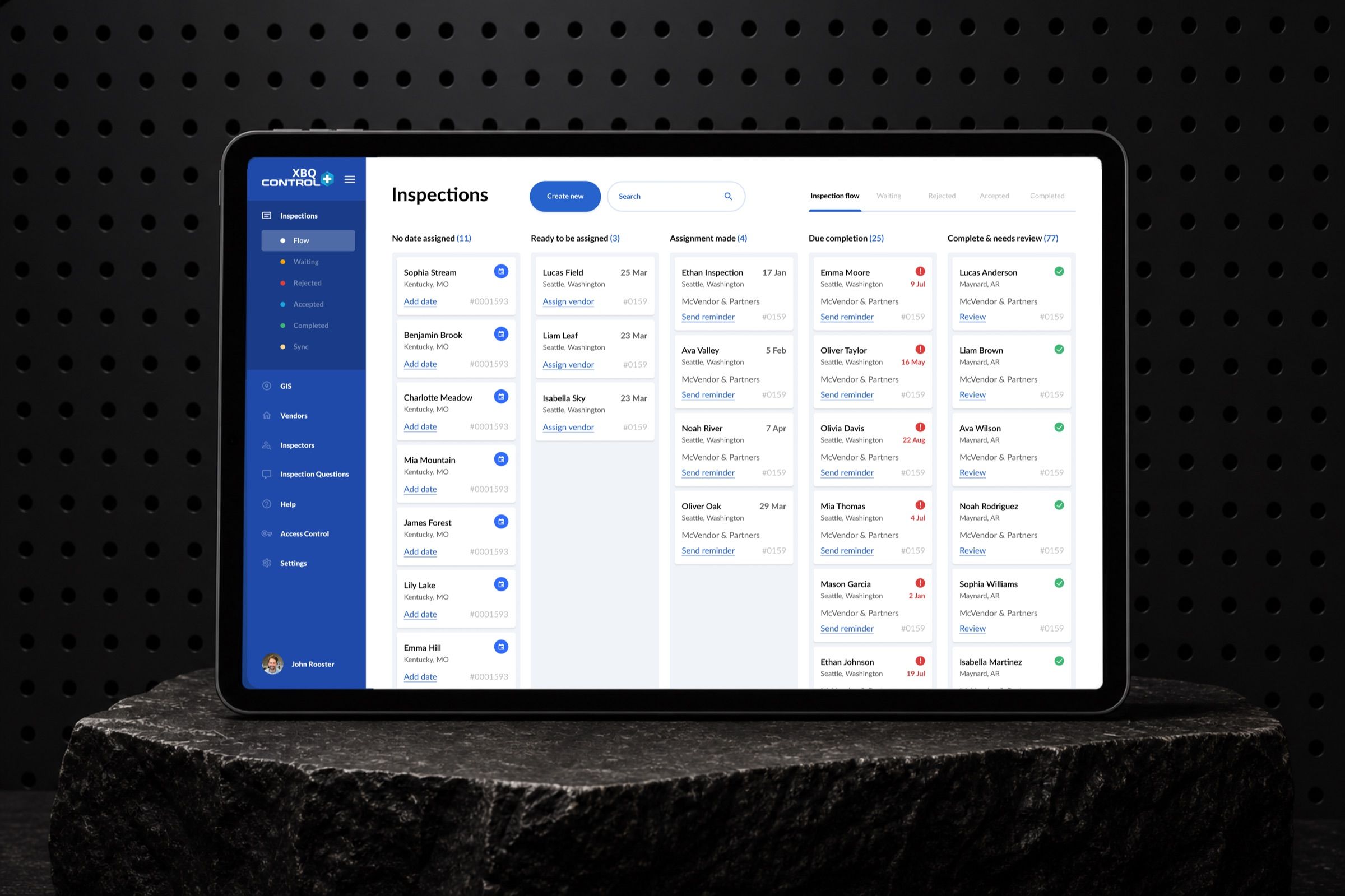 XBQ Control - American Insurance Software, Vendor Portal & iOS App project preview