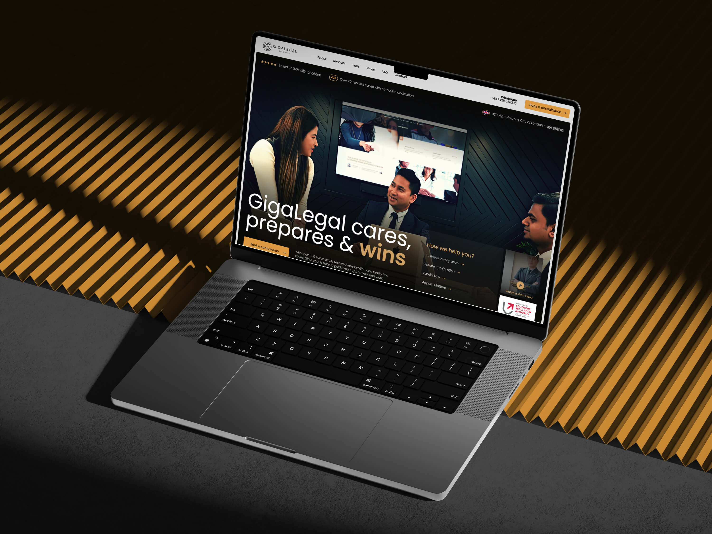 ICP-based design and full Webflow solution for a London law firm GigaLegal project preview