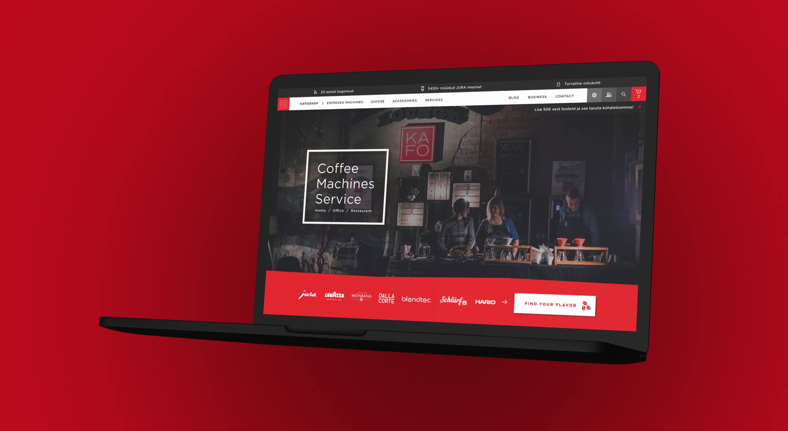 KAFO's eCommerce website UX/UI redesign project preview