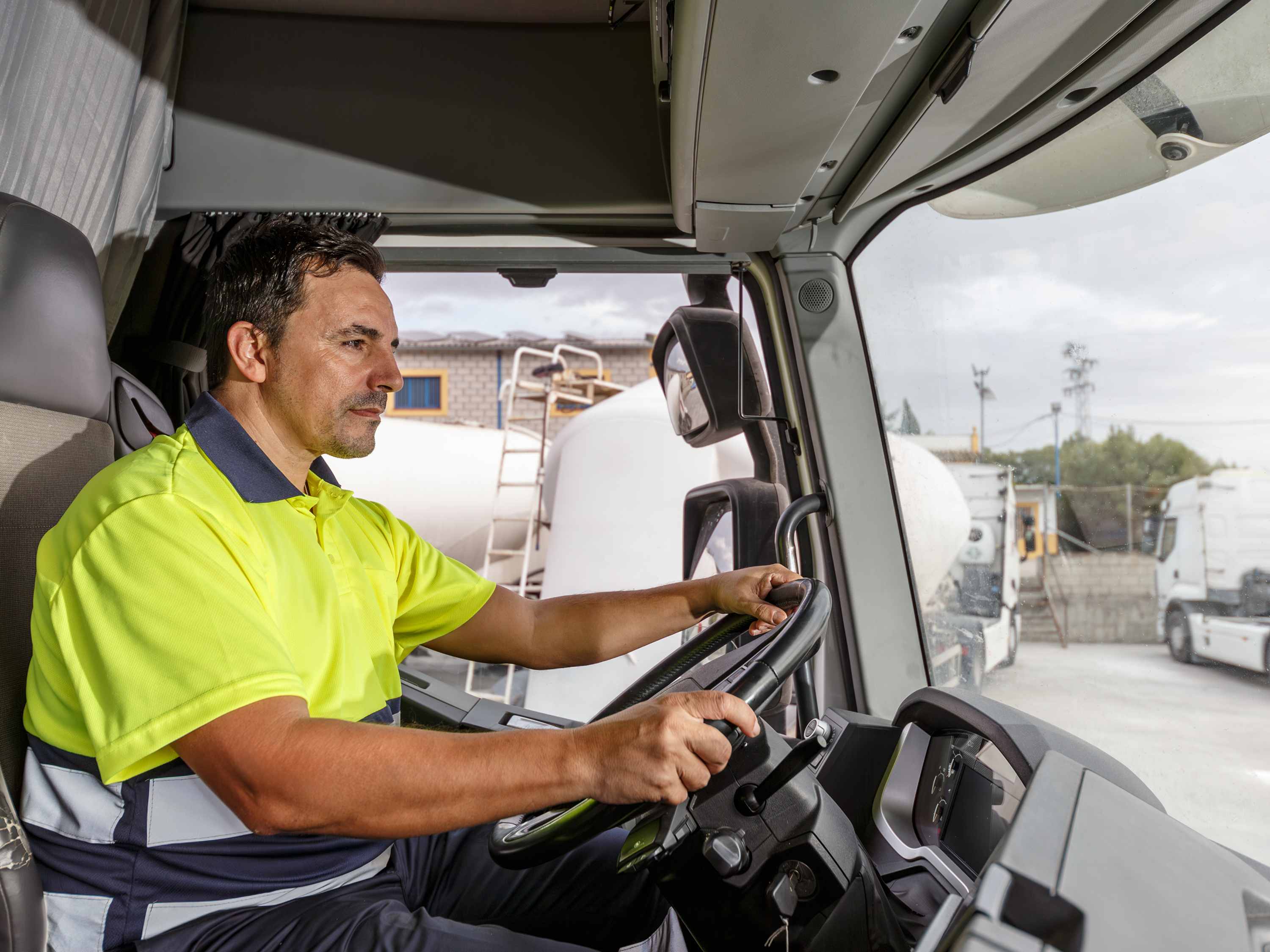 A professional, DVLA-compliant Fast Freight Forward courier driver in uniform