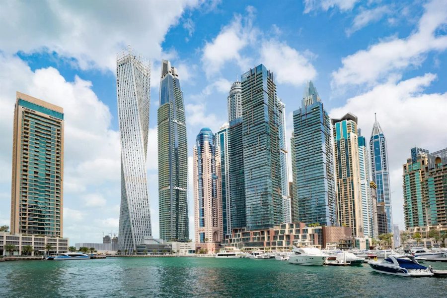 Dubai real estate market skyline and residential properties in 2026