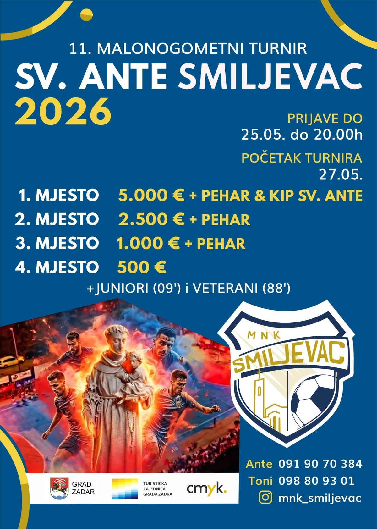 MALI NOGOMET NA SMILJEVCU Sveti Ante se vraća novim igralištem i većim tribinama