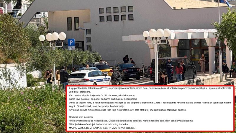 LUDILO SE NASTAVLJA Nove poruke o bombama u školama i trgovačkim centrima: 'Čim budem vidio policiju, pucat ću na njih'