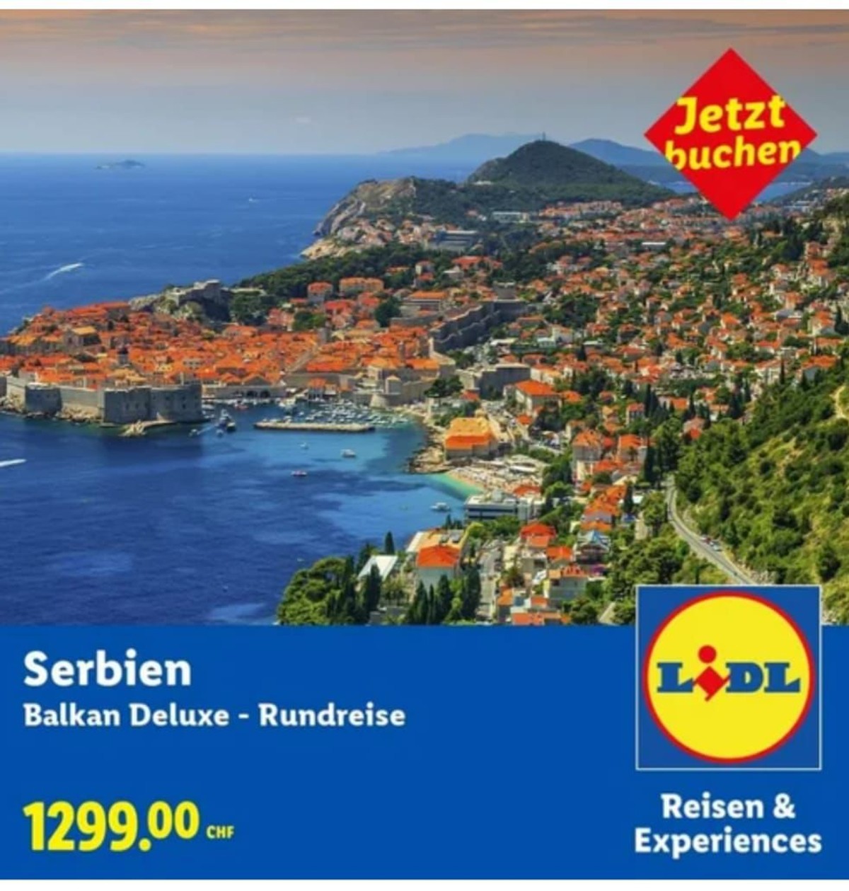 NEVJEROJATNA GREŠKA Švicarski Lidl promovira Srbiju fotografijom - Dubrovnika?
