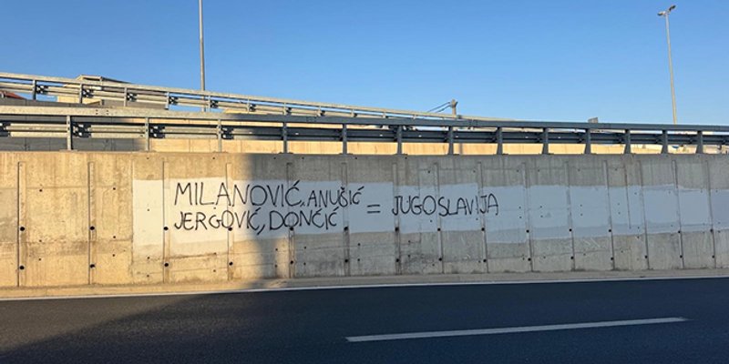 FOTO Uvredljivi grafiti Milanoviću, Anušiću, Dončiću i Jergoviću u Splitu