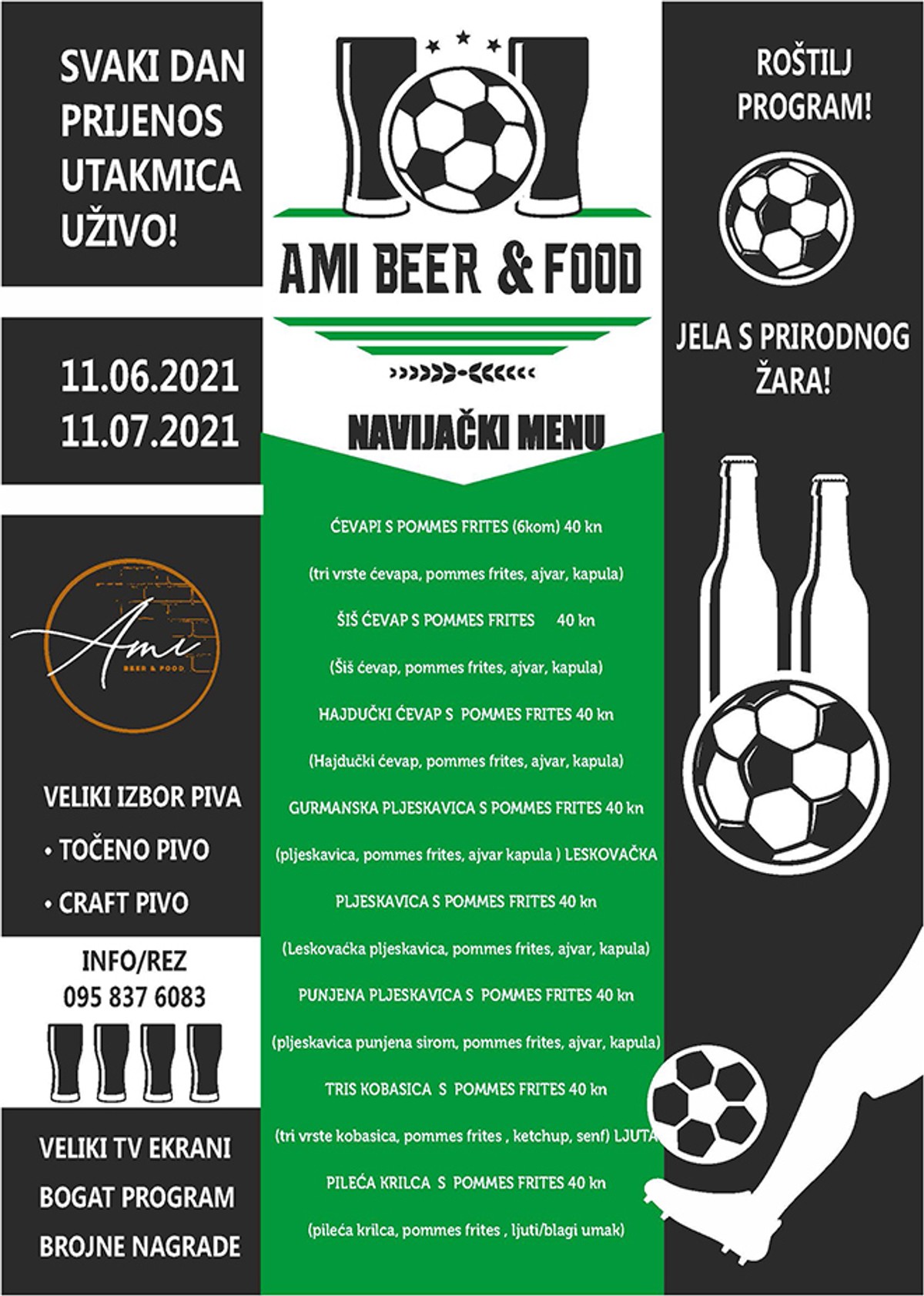 Ami beer&food navijački korner časti navijačku ekipu!