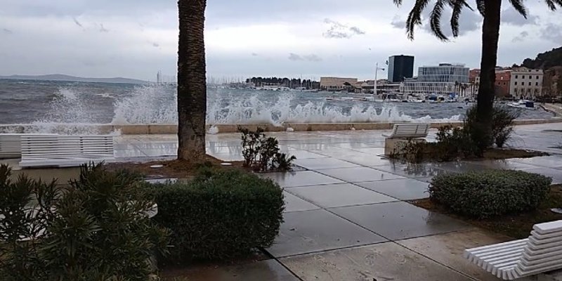 PROGNOZA ZA DALMACIJU Obilna kiša i jako jugo