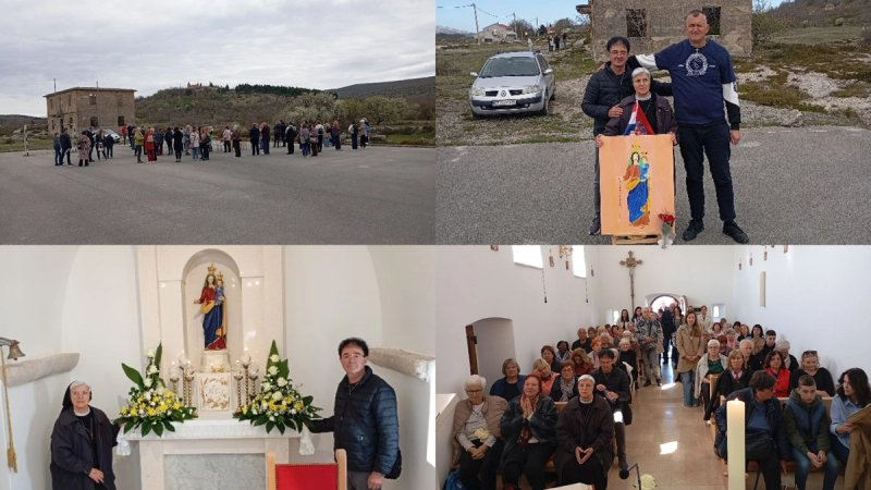 BUDIMIRI Brojni vjernici sudjelovali u molitvi krunice kod stare svećeničke kuće i euharistijskom slavlju