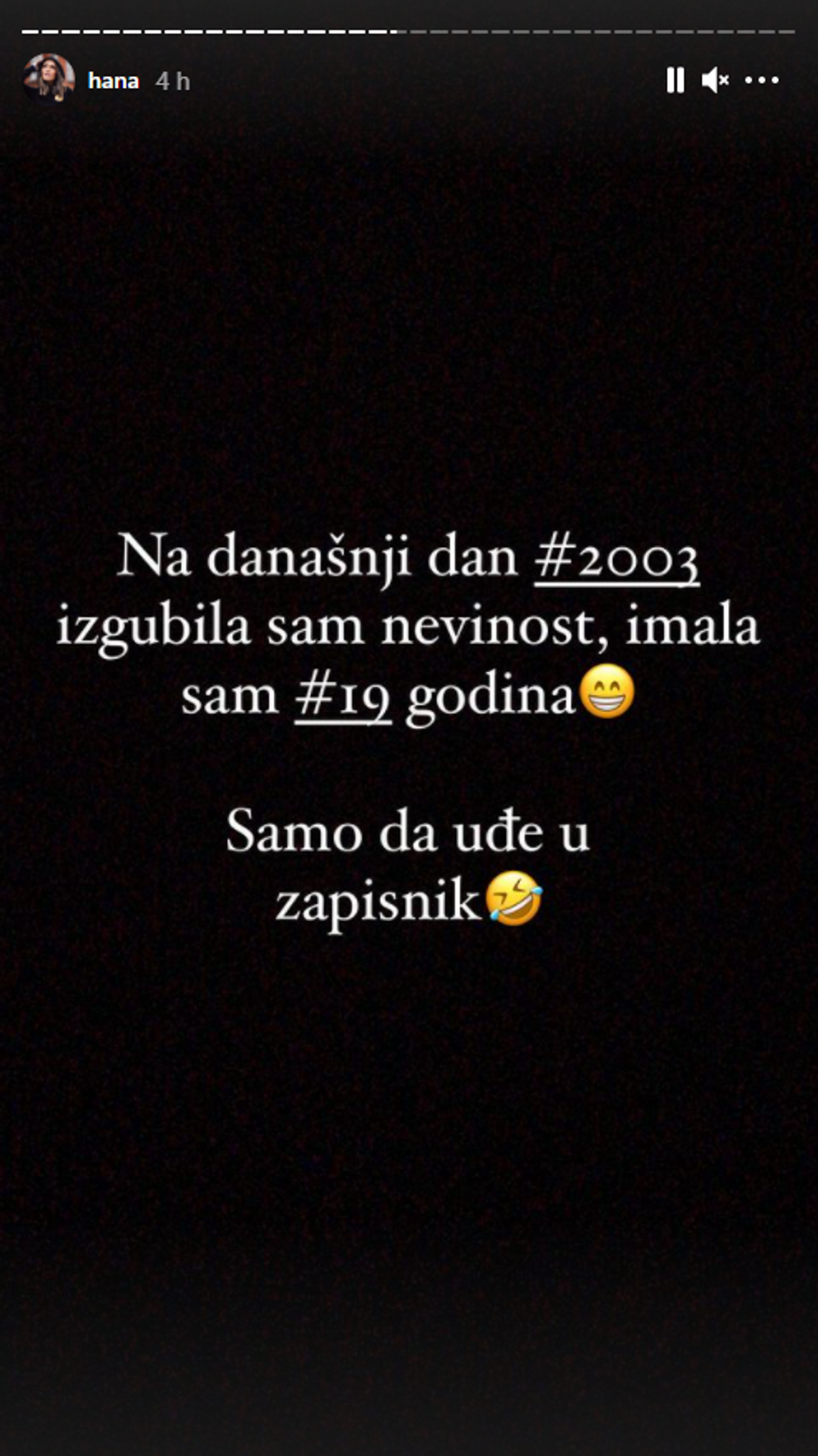 INFLUENCERICA OBJAVILA: Na današnji dan 2003. izgubila sam nevinost
