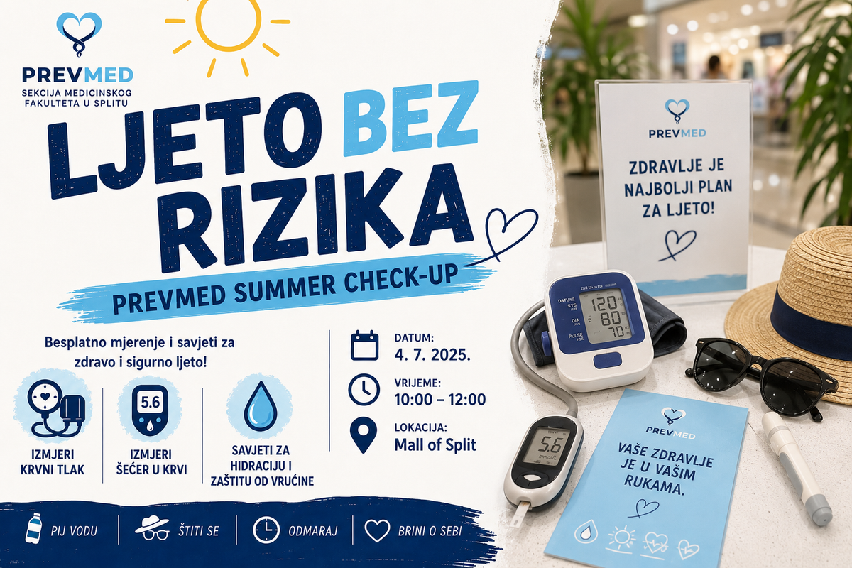 Studenti medicine ponovno među građanima: PrevMed organizira 'Ljeto bez rizika' u Mall of Splitu