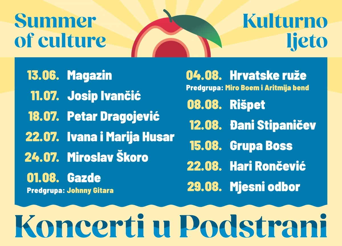 PODSTRANSKO LJETO 'Od lipnja do rujna živjet ćemo u ritmu koncerata, predstava, filmova, sportskih događanja…'