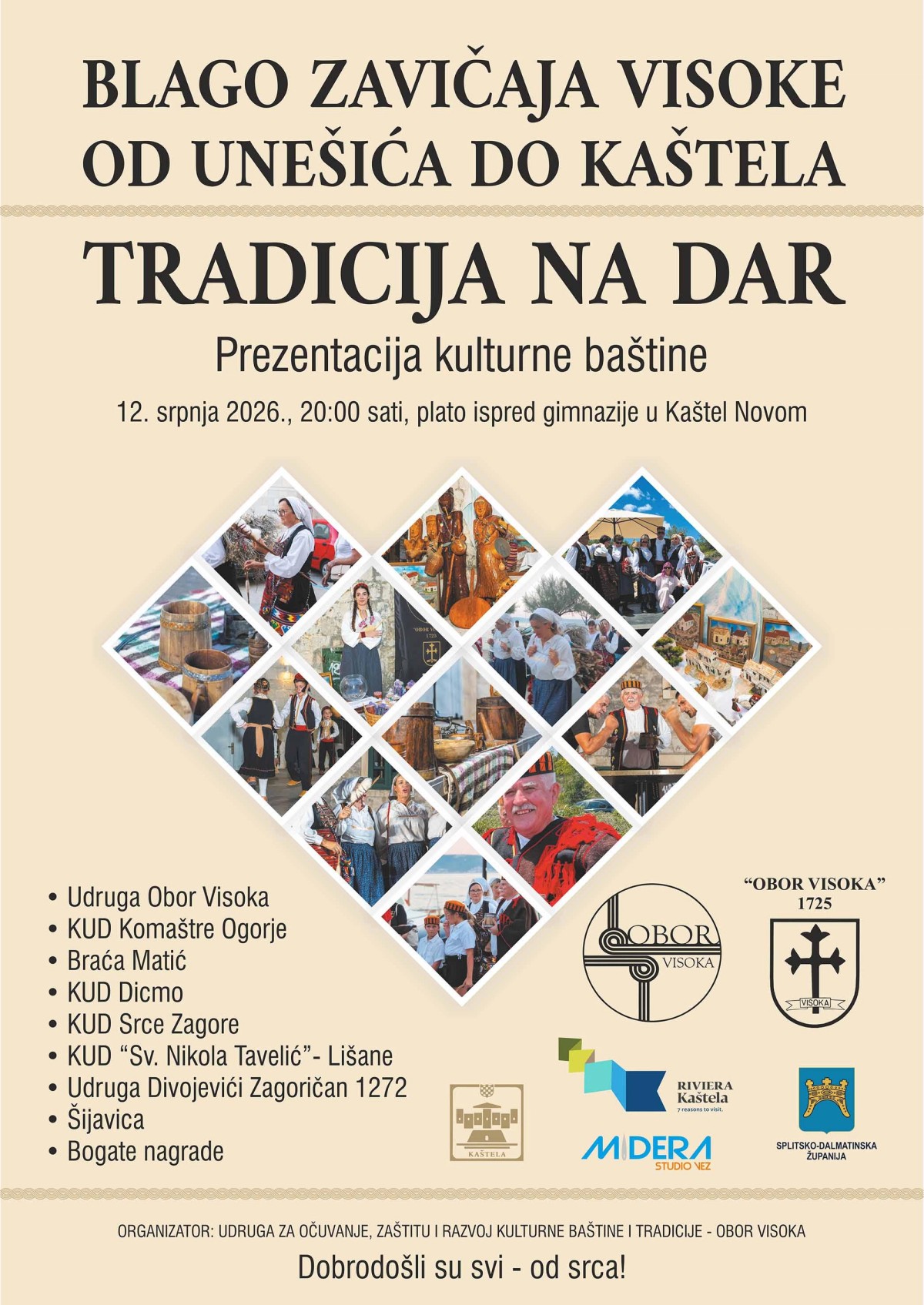 Kaštel Novi u znaku tradicije: 'Blago zavičaja Visoke od Unešića do Kaštela – Tradicija na dar'