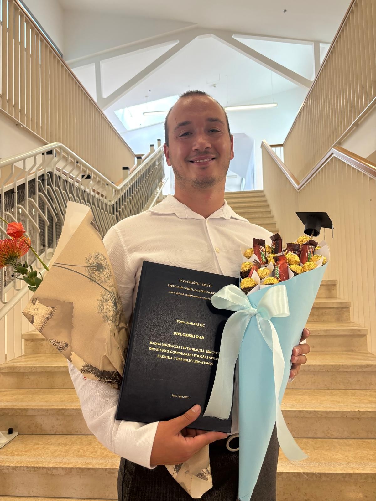 Splitski student diplomirao na temu integracije i iskustva stranih radnika u Hrvatskoj