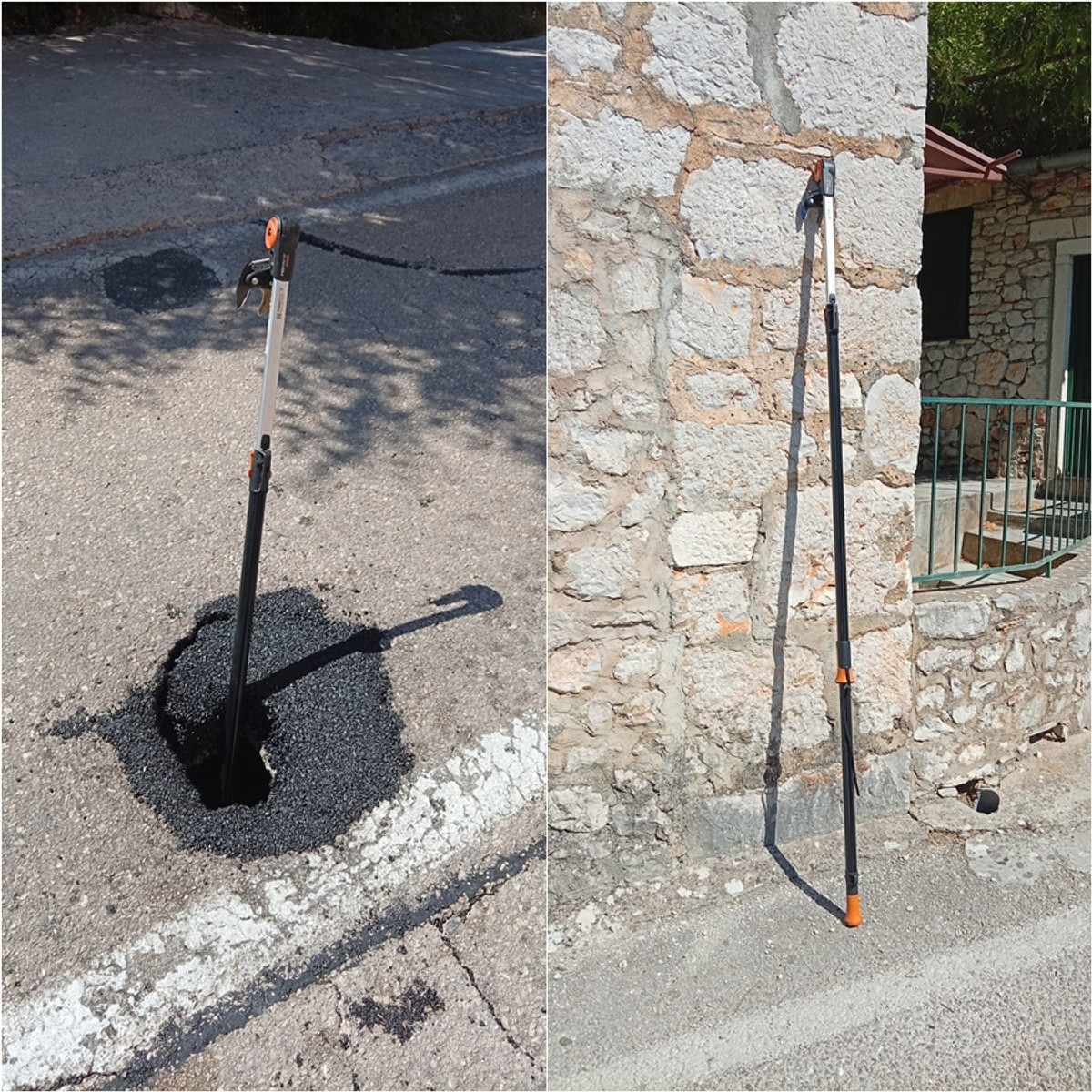 VIDEO Pogledajte rupu na bračkoj cesti: 'Može kamion upasti'