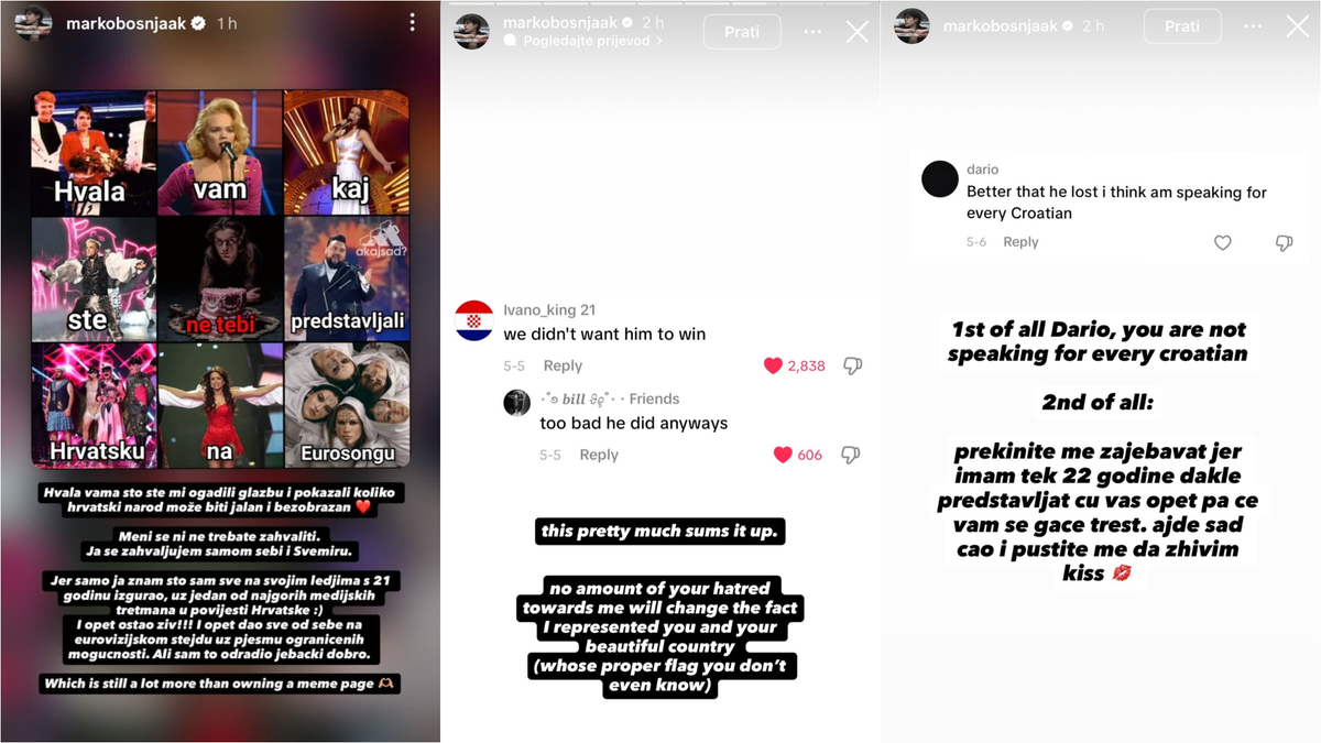 Marko Bošnjak: 'Predstavljat ću vas opet na Eurosongu pa će vam se gaće tresti!'