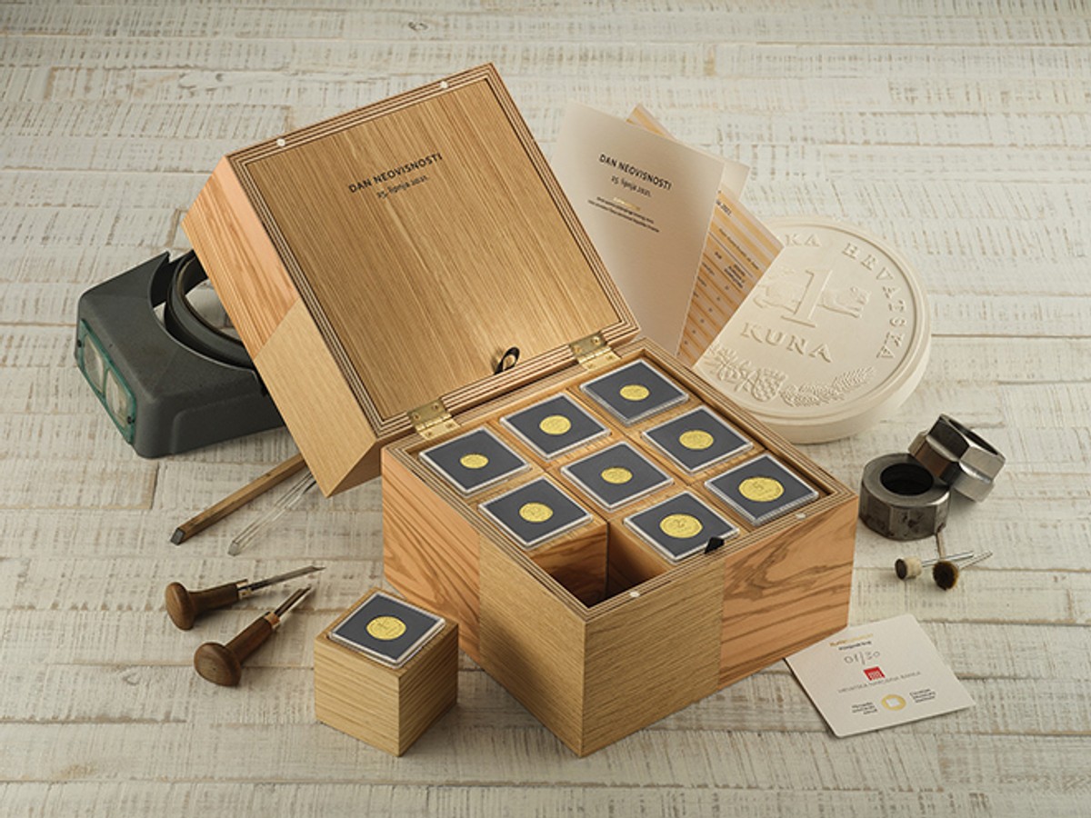 OGRANIČENA SERIJA Zlatni i srebrni numizmatički kompleti u povodu Dana neovisnosti Republike Hrvatske