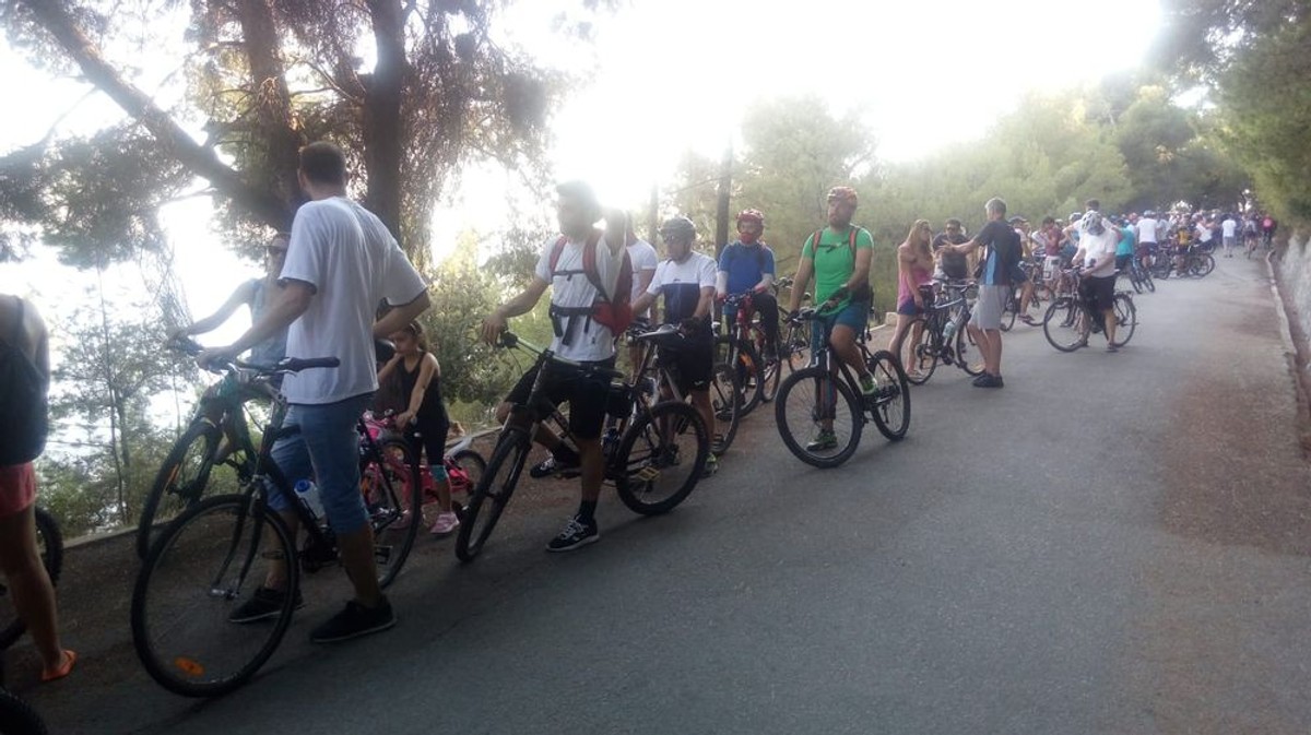 Prosvjedna vožnja biciklima za Marjan bez auta I Foto: Veljko Martinović
