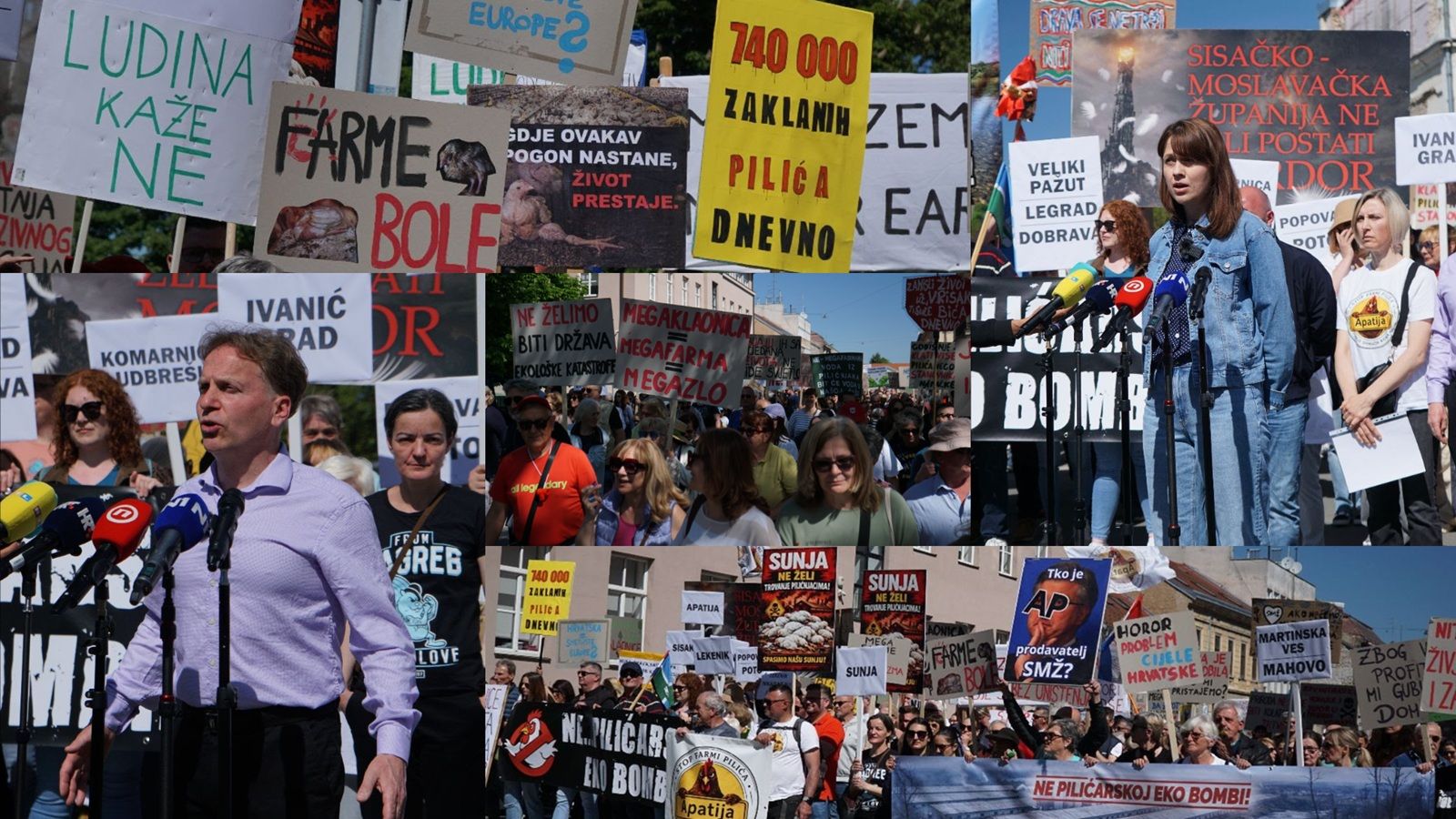 Održan prosvjed za spas Hrvatske od megafarmi i klaonica