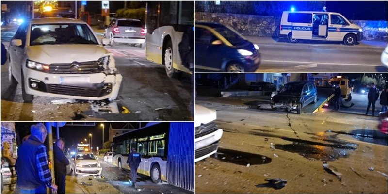 TEŠKA PROMETNA U KAŠTELIMA Sudarila se tri automobila, dvije osobe ozlijeđene