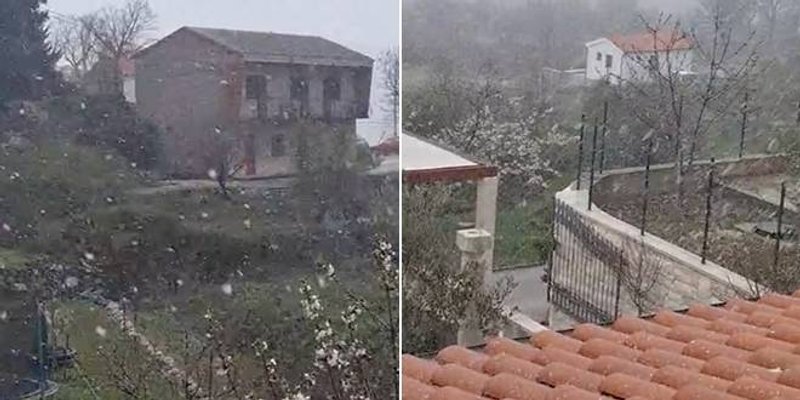 VIDEO Snježne pahulje usred proljeća na Mosoru