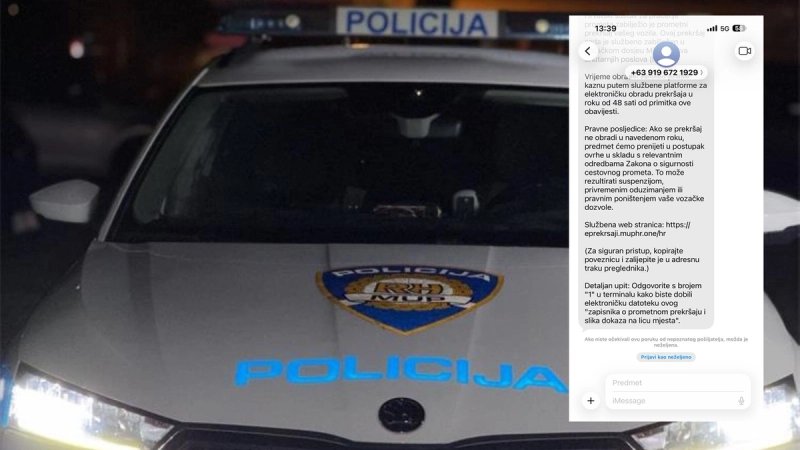 Stižu poruke na mobitel o kaznama za prometne prekršaje, splitska policija upozorava: 'Prevara'