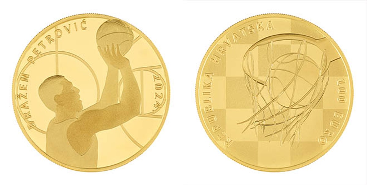 Zlatne i srebrne kovanice za šezdesetu obljetnicu rođenja Dražena Petrovića