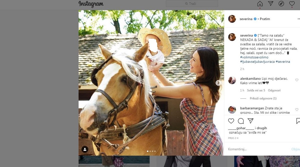 Severina ponovno objavila fotografije svog maloljetnog sina