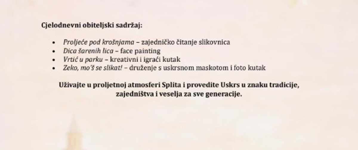 NEDJELJA U ĐARDINU 'Slatko uskrsno jutro'