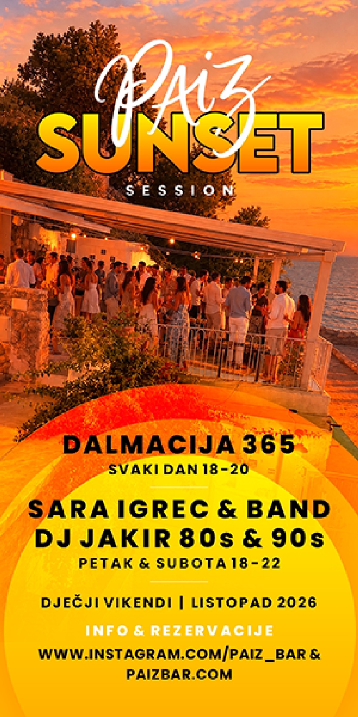 Paiz nastavlja sa Sunset Sessions programom