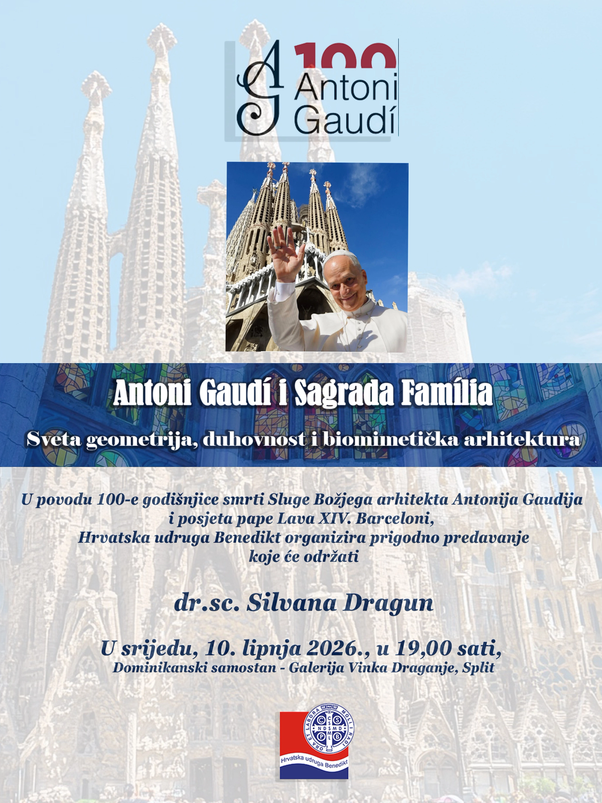 Obilježavanje 100. obljetnice smrti Antonija Gaudíja: u Splitu predavanje o Sagrada Famíliji i biomimetičkoj arhitekturi