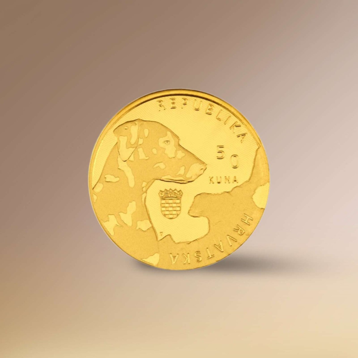 1/16 unce zlata | Dalmatinski pas + kutija