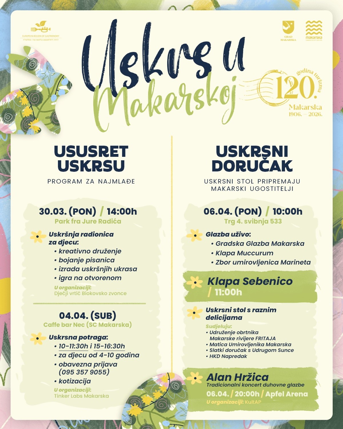 USKRS U MAKARSKOJ Program za djecu i tradicionalni doručak na otvorenom