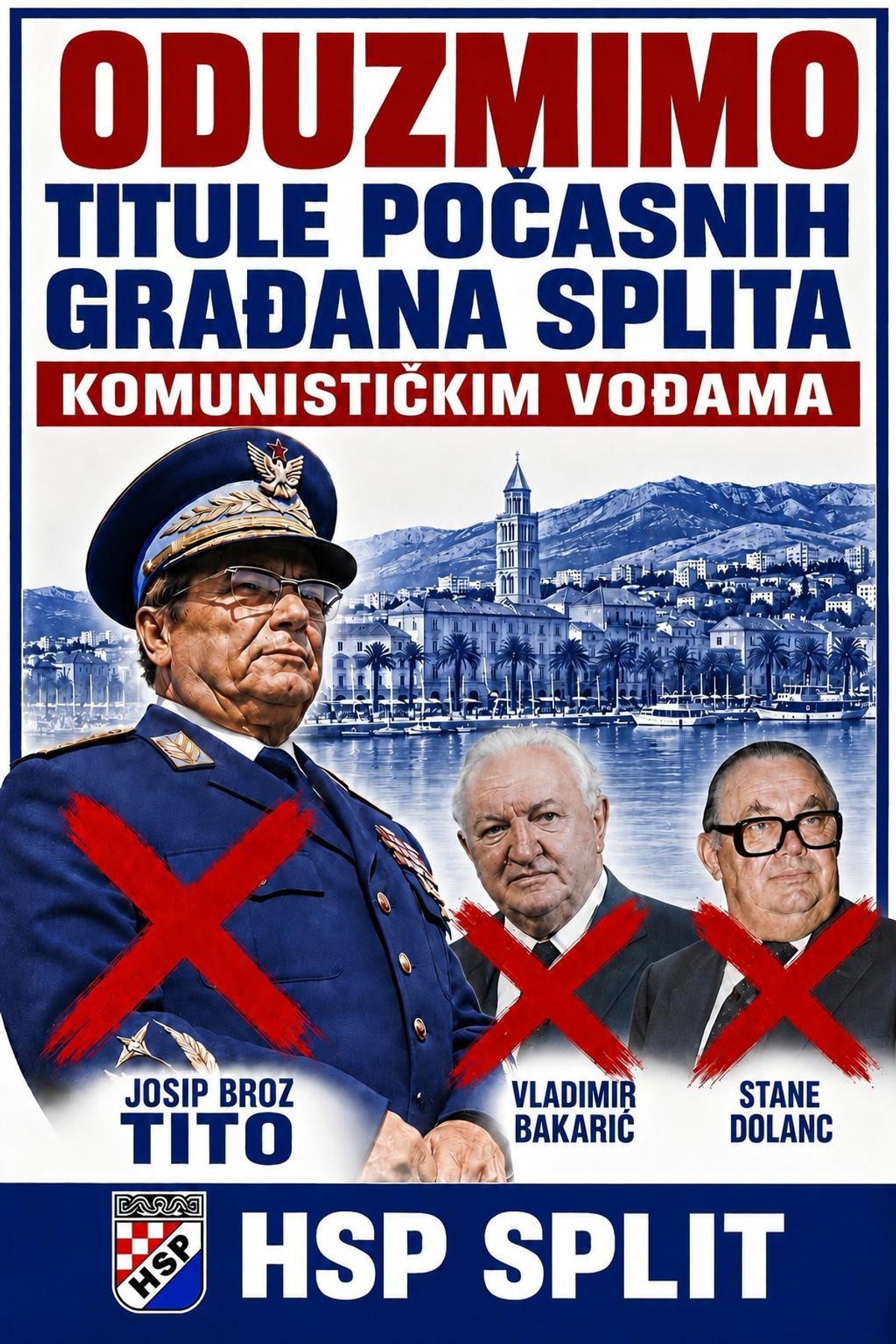 Tito na popisu počasnih građana Splita: 'Sramotno, nedopustivo'