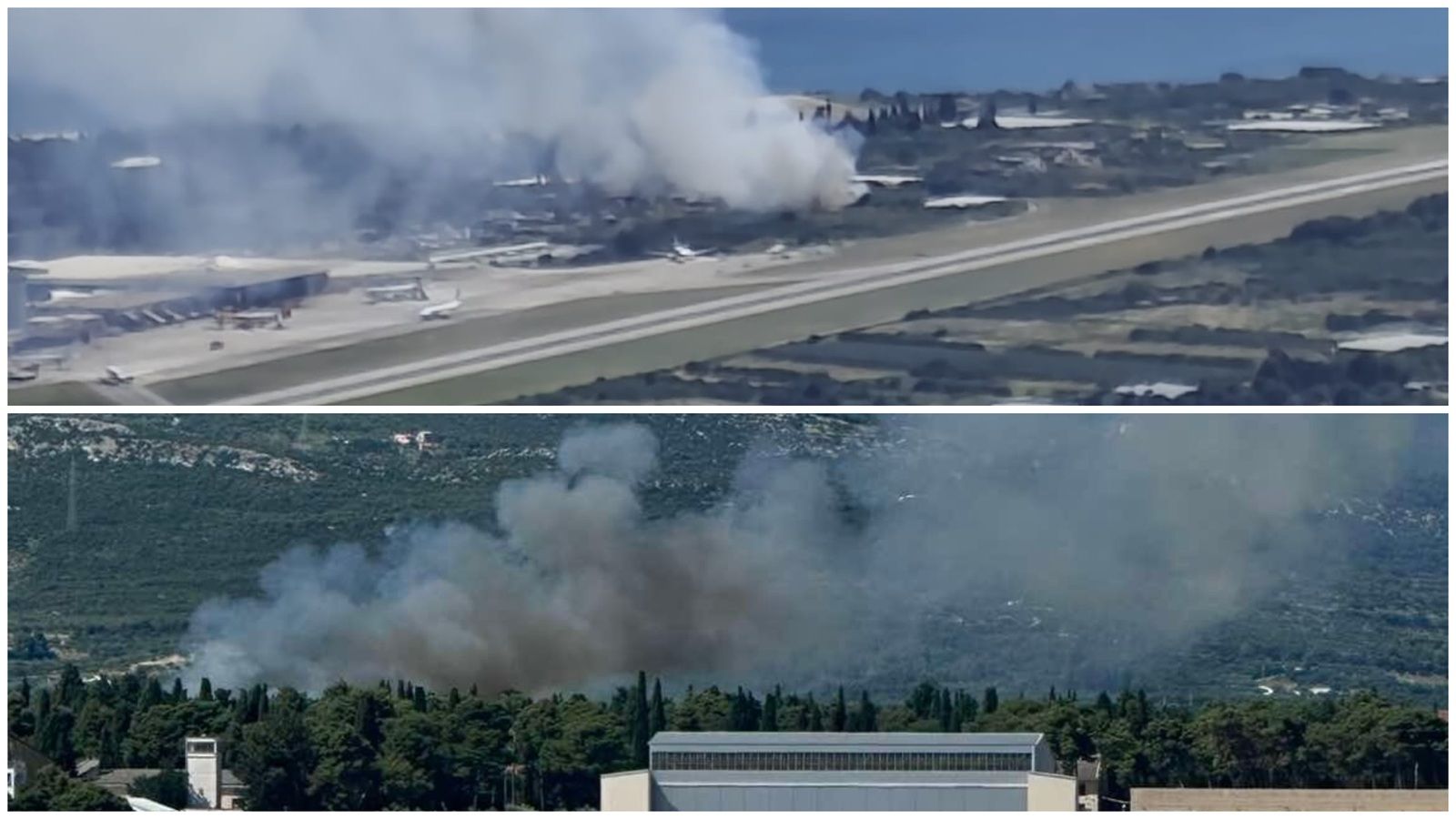 Požar kod aerodroma!
