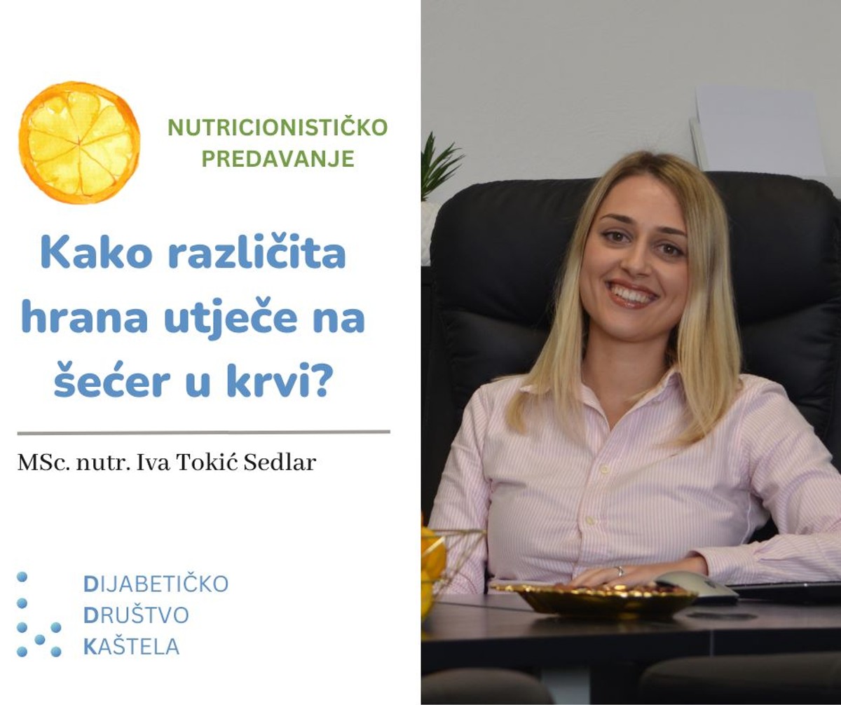 PREDAVANJE U KAŠTELIMA Kako različita hrana utječe na šećer u krvi?