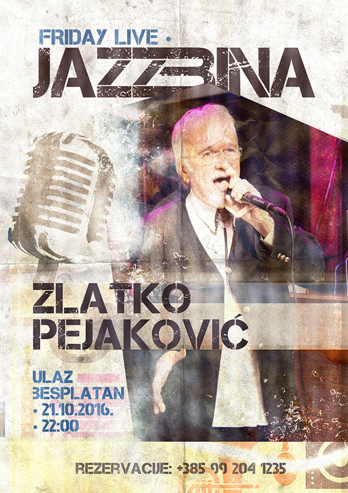 Zlatko Pejaković u petak u Jazzbini!