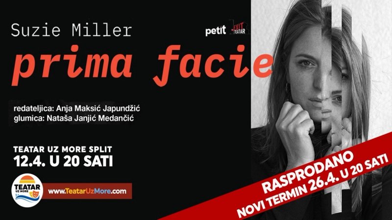 TEATAR UZ MORE Predstava 'Prima Facie' rasprodana u rekordnom roku, zakazana nova izvedba