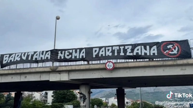 VIDEO KOJI SE DIJELI Snimka postavljanja poruke na Barutani uz prigodnu pjesmu