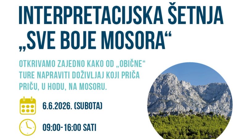 Pretvorite turu u doživljaj: Pridružite se terenskoj edukaciji 'Sve boje Mosora'!