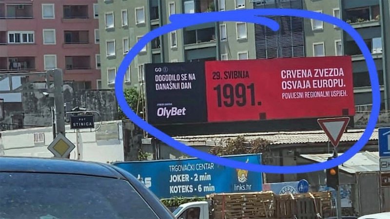 KAKAV GAF Usred Splita podsjećaju na povijesni uspjeh Crvene zvezde!