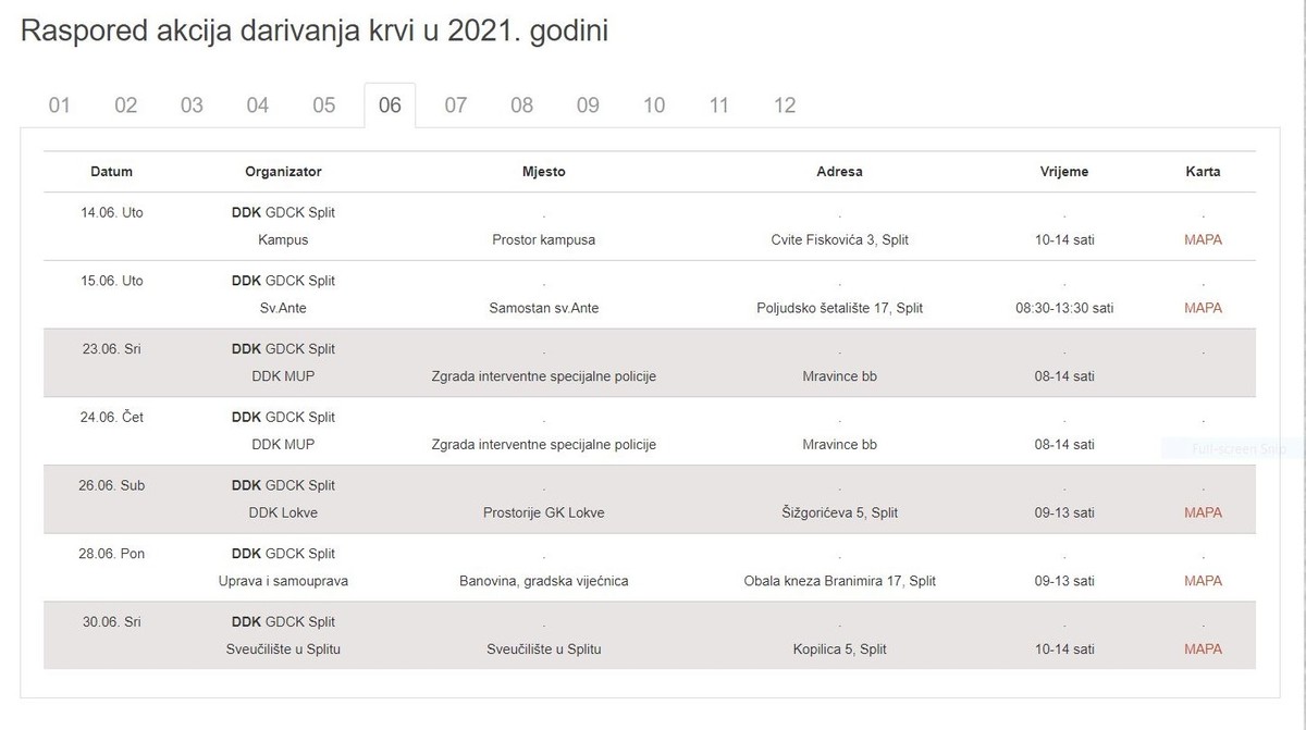 SVJETSKI DAN DARIVATELJA KRVI Darujte je i vi, donosimo raspored akcija